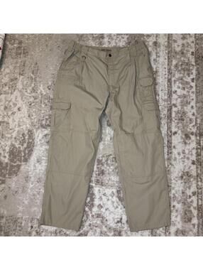 511 Tactical Pants Men’s Ripstop Size 42x32 Khaki Cargo Pockets Durable